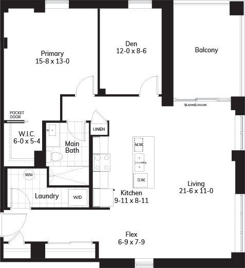 Plan M1 - 1132 sq.ft.