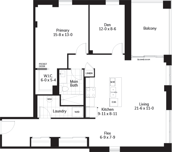 Plan M2 - 1194 sq.ft.