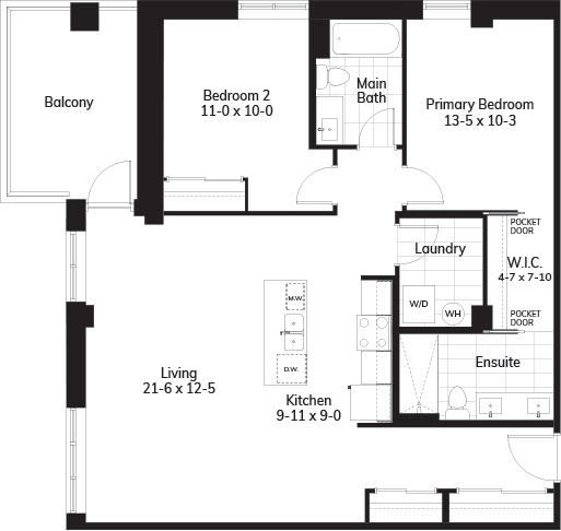 Plan G - 1186 sq.ft.