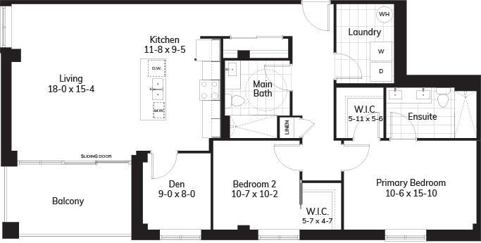 Plan J2 - 1387 sq.ft.